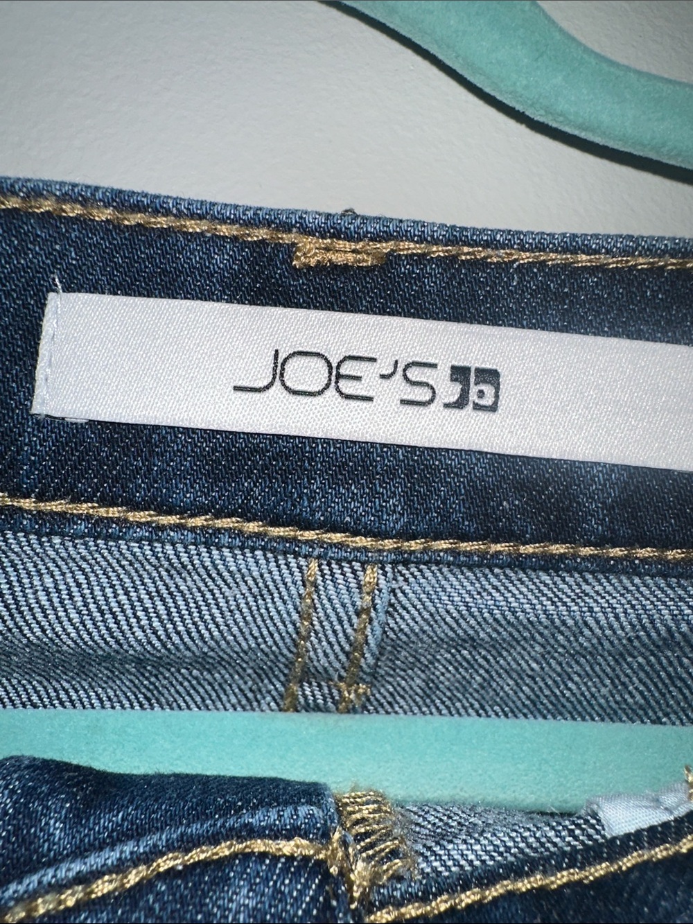 Joe's Jeans Dark Blue Denim Midi Skirt with Front Slit - Picture 4 of 5